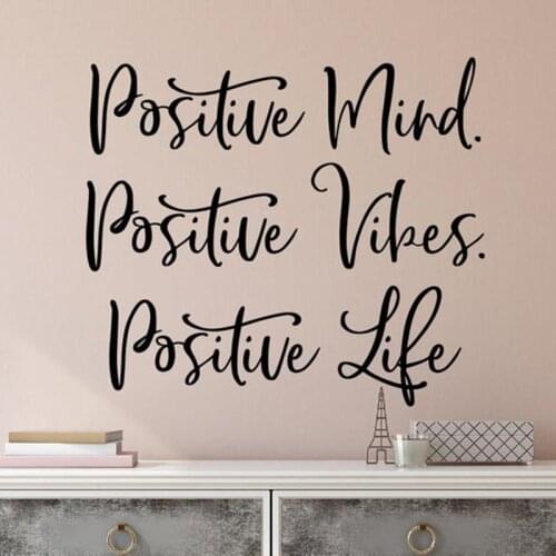 Positive vibes decal, Good vibes wall decal, Positive wall quote, Positive life quote, Good vibes wall decal, Positive A6-009