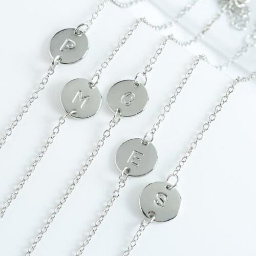 Fashion Silver Jewelry English Letter A B C D E F G H I J K L M N O P Q R S T U V W X Y Z Bracelet