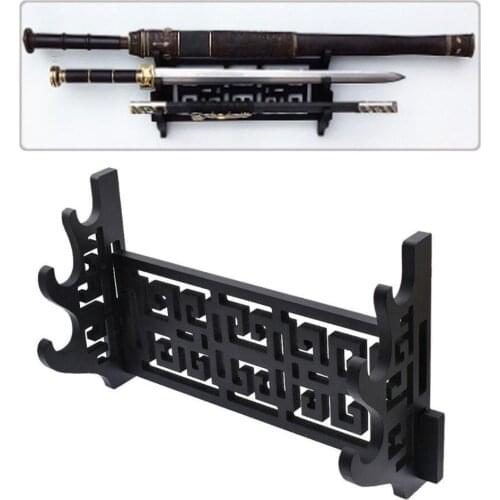 3-Tier Wall Mount Bracket Black for Katana Sword Display Stand Home Decor
