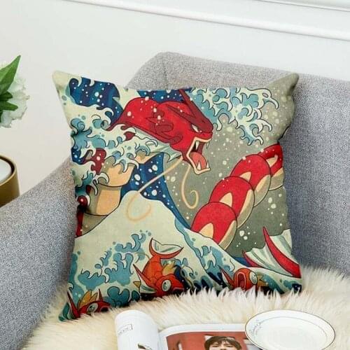 Japanese Famous Paintings The Great Wave High Grade Decorative Pillow Case Car Home Sofa Cushion Cover 3D Digital Print style-6