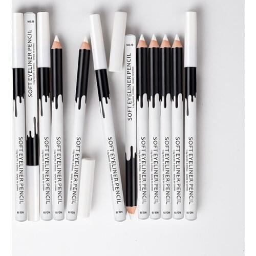 1 Piece White Color Kit Waterline Eyeliner Pencil Waterproof Highlighter Eyeliner Matte Shadow Make Up Tool White