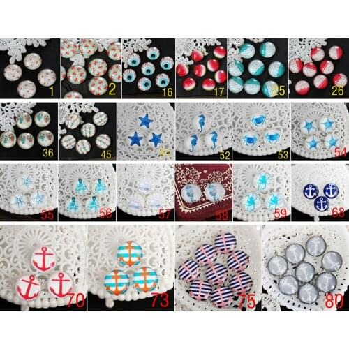 12mm Handmade Photo Round Glass Cabochon -Image Glass Cabochon- 1-68