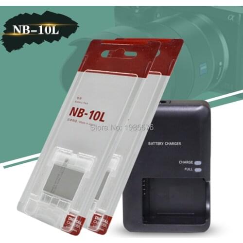 2pcs NB-10L NB10L NB 10L Battery For Canon PowerShot G1X G15 SX40HS SX50HS SX60HS With Digital Camera CB-2LCE charger