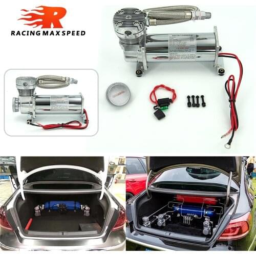 2 PCS DC 12V 200 PSI OUTLET 1/4 NPT 3/8 NPT CAR AIR SUSPENSION COMPRESSOR
