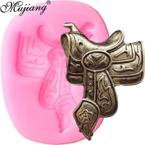 3D Horse Saddle Silicone Molds Cupcake Baking Fondant Mold DIY Party Cake Decorating Tools Polymer Clay Candy Chocolate Moulds