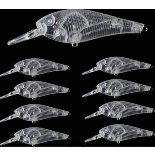 5Pcs Mino Blank Body Lure 9.22CM/7.84G No Paint Can Be Processed Fake Bait Transparent Hard Bait Wobbler Fishing Gear Supplies