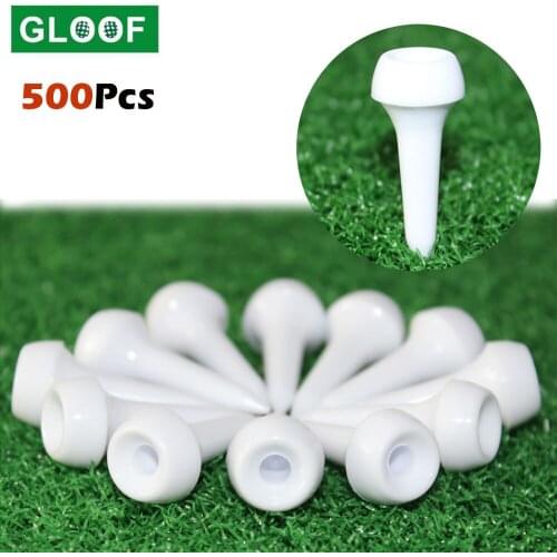 500Pcs=10Set Golf Ball Studs Soft Plastic Ball Seat Accessories Nails Holder Support For Golfer Training Aids White