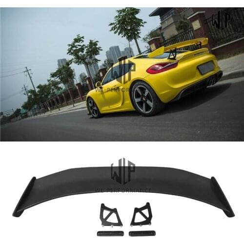 981 987 718 GT4 style FRP / Carbon fiber Rear Wings Trunk Lip Spoiler FRP Unpainted top wings for Porsche Cayman 981 987 718