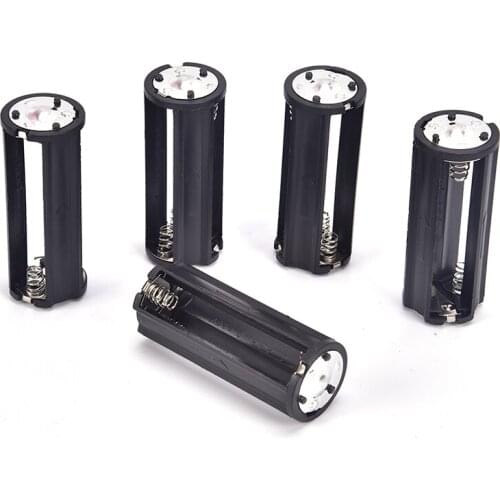 2Pcs Black 3x AAA Battery Box Holder Batteries Case For 1.5V Pole For Soldering Storage Box