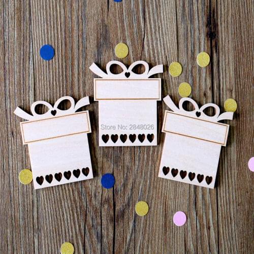 Wooden Christmas present ornament for decoration, tags or craft embellishments.wedding favor tags, personalized Gift tag