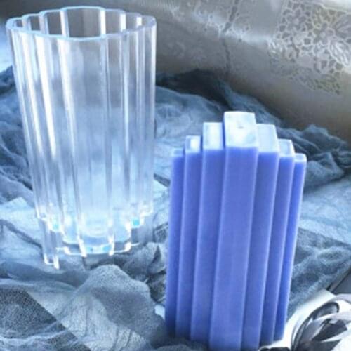 Candle Mould 3D Geometric Pattern Handcraft Making Soap Candle Tool Molds For DIY Candle Scented Candles Handmade Trapezoid