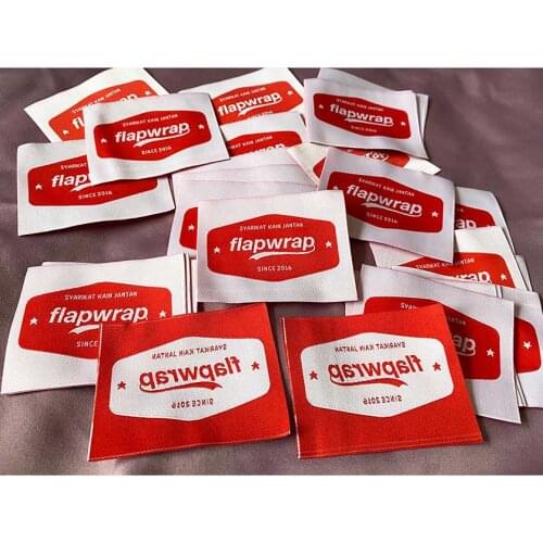 Custom High density Clothing Tag Woven Label main label damask label Embroidery Tags for Garment Bags DIY Sewing Accessories