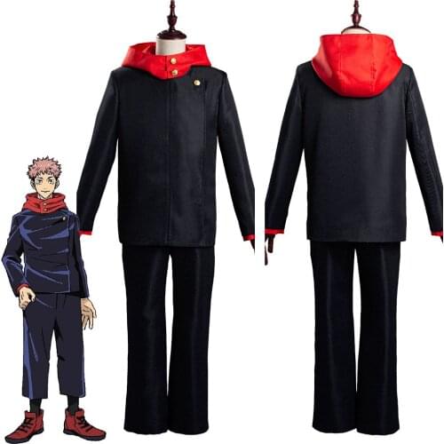 Jujutsu Kaisen-Yuji Itadori Cosplay Costume School Uniform Outfits Halloween Carnival Suit