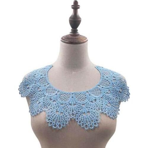 5Pcs Lace Fabric Dress Applique Motif Blouse Sewing Trims DIY Neckline Collar Costume Decoration Scrapbooking High Quality