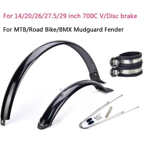 14 16 20 26 700C 27.5 29 inch Double Bracing Adjustable Size Bicycle Fender Mudguard for Folding Bike Front and Rear Mud Guard