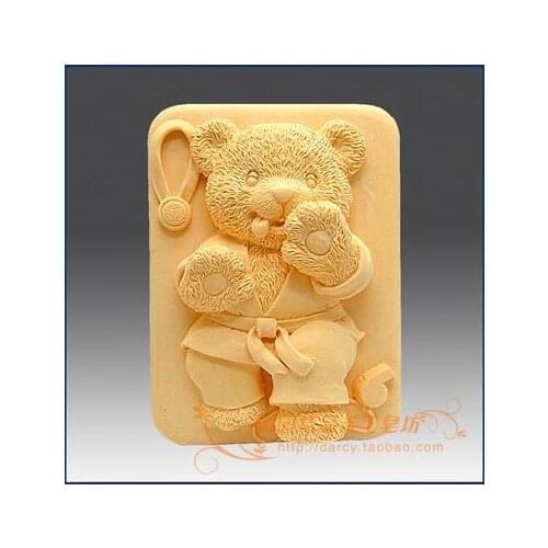 Bear Silicone Soap mold DIY Handmade Craft 3d soap molds S189