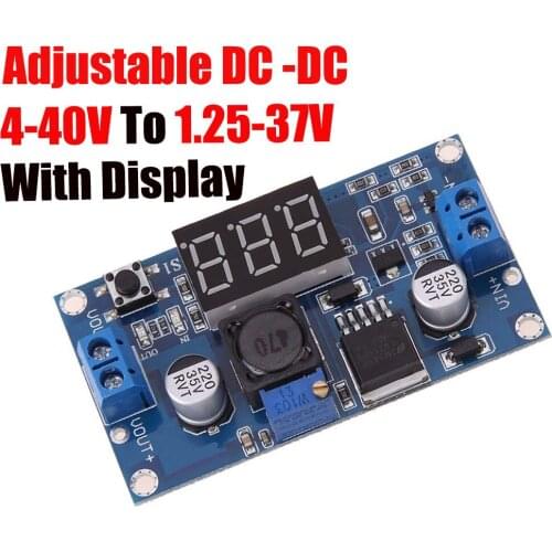 LM2596 LM2596S Power Module + LED Voltmeter DC-DC Adjustable Step-down Power Supply Module with Digital Display