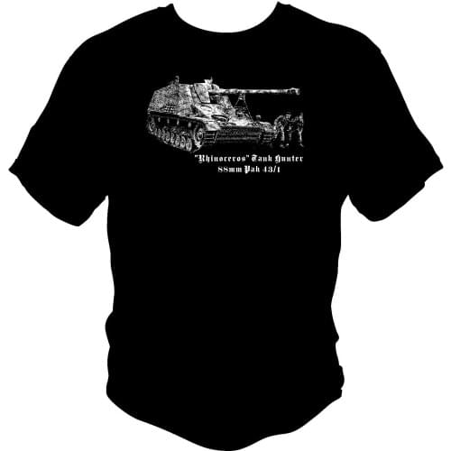 2019 Summer Hot Sale Men T-shirt German Rhinoceros Tank Hunger WWII T Shirt Panther Tiger PzrIV Tamiya FOW ASL