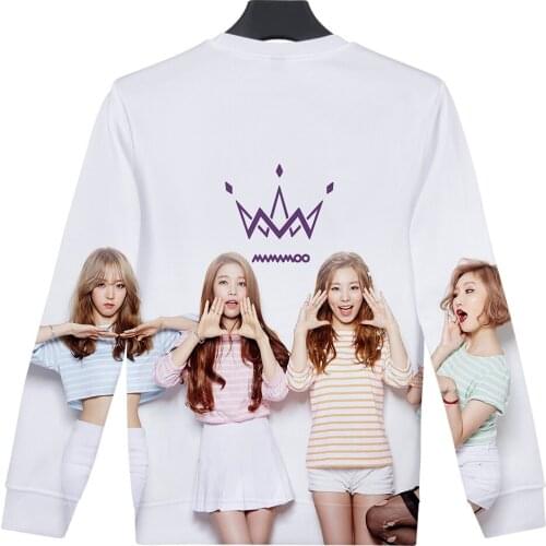 MAMAMOO 3D Printed Kpop O-Neck Sweatshirts Women/Men Fashion Long Sleeve Sweatshirt 2019 Hot Sale Casual Streetwear Clothes
