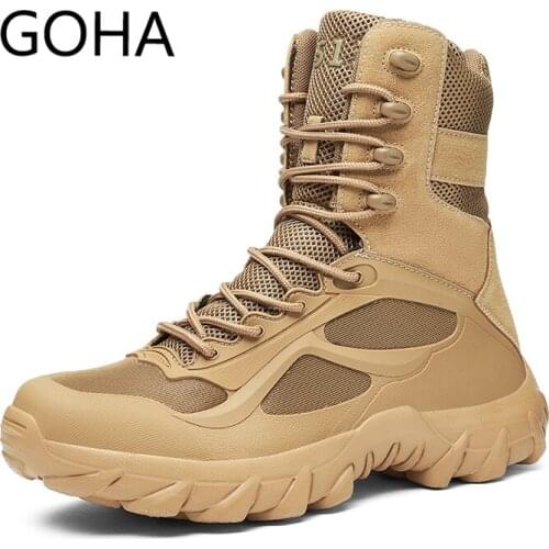 High Quality Men Combat Military Boots High Top Man Army Boots Work Shoes Tactical Boot Male Outdoor Big Size 48 botas militares