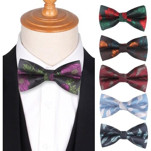 Floral Mens Bowtie Casual Shirts Bow tie For Men Women Flower Jacquard Bow Ties For Wedding Party Bow knot Boys Bowties Cravats