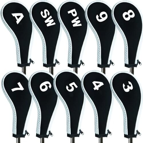New Putter Tool Golf Club Head Covers Set with Long Neck Zipper Iron Clubs Cover Outdoor Putting Headcovers Drop Shipping