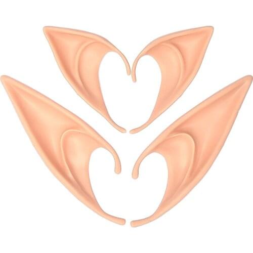 2021 New Style Mysterious Angel Elf Ears Latex Fake Ear Props Halloween Party Fairy Cosplay Costume Decoration