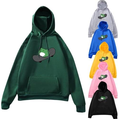 Autumn Winter Coats Womens Cute Sweet Sweatshirt Skateboard Printing Long Sleeve Streetwear Oversize Casual Hoodie Pullovers