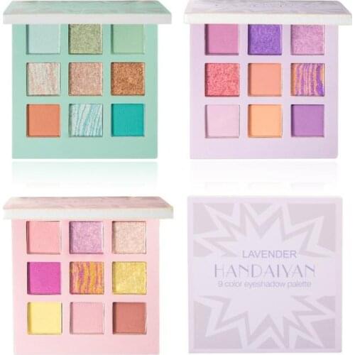 9-Color Matte Eyeshadow Palette Shimmer Natural Pearlescent Eye Powder Cosmetic Colorful Pigmented Eyeshadow