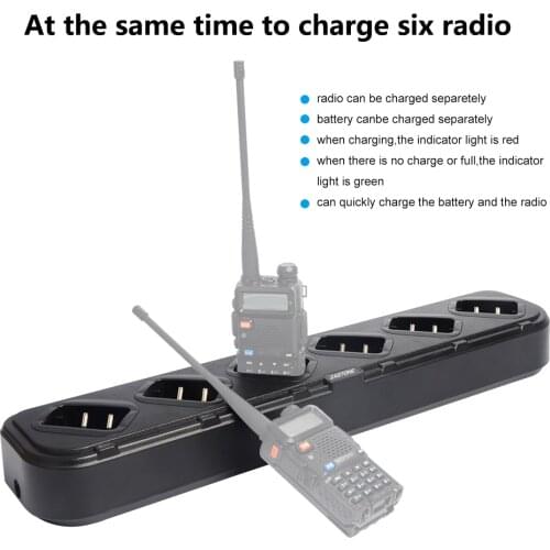 Walkie talkie Six seats Charger UV5R UV82 888S 9R Multiple models two way radio Charger