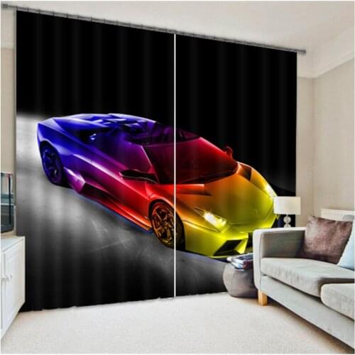 Luxury car 3D Blackout Window Curtains For Living room Bedding room Hotel/Office Curtain Drapes Cortinas para sala