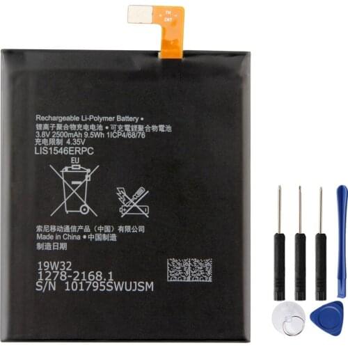 Original SONY Battery For Sony Xperia C3 S55T S55U LIS1546ERPC Genuine Replacement Phone Battery With Free Tools 2500mAh