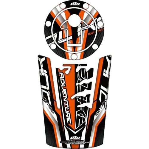 3D Reflective Resin ADESIVI Emblem Protection Tank Pad Protective Decal + Cap Sticker For KTM Duke 125 200 250 Ready to Race