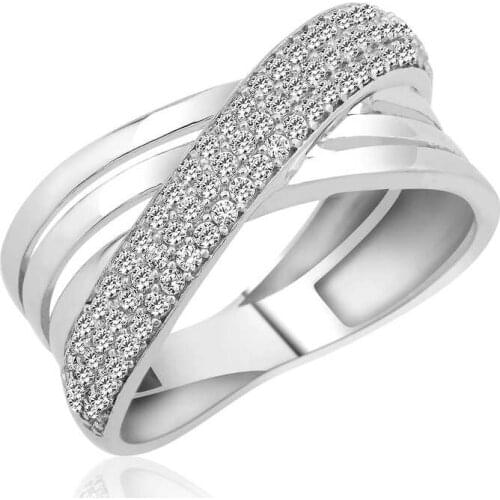 Tevuli 925 Sterling Silver Cross Fancy Lady Ring