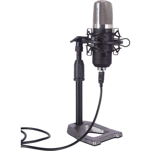 USB Microphone PC Microphone With Stand Blowout Prevention Net For Games Recording Podcasting Live Broadcast