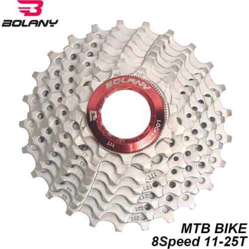 BOLANY Cassete 8 Speed 11-25T Bicycle Sprocket Freewheel MTB Mountain Bike 8s Velocidade Flywheel Bike Parts For Shimano Sram