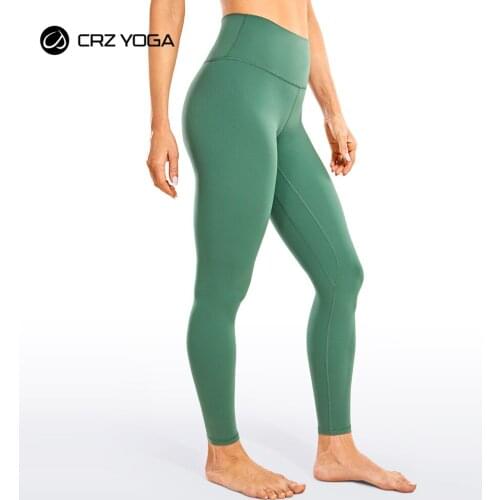 CRZ YOGA Womens High Waisted Full-Length Yoga Leggings Workout Tights Yoga Pants - Naked Feeling Soft - 28 Inches