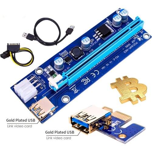 10PCS PCI-E Riser Board GPU Extender Riser Card Adapter 6pin PCI-E to USB 3.0 Circuit Board Dropshipping