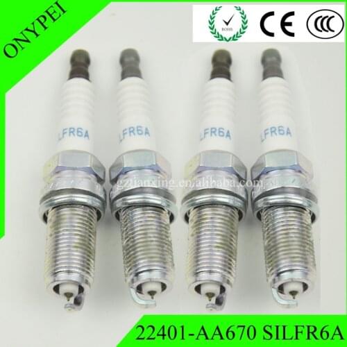 4pcs/lot 22401AA670 Iridium Spark Plug For Subaru Forester Impreza Legacy Tribeca Outback WRX Tribeca 2.5L 3.6L SILFR6A 4pcs/lo