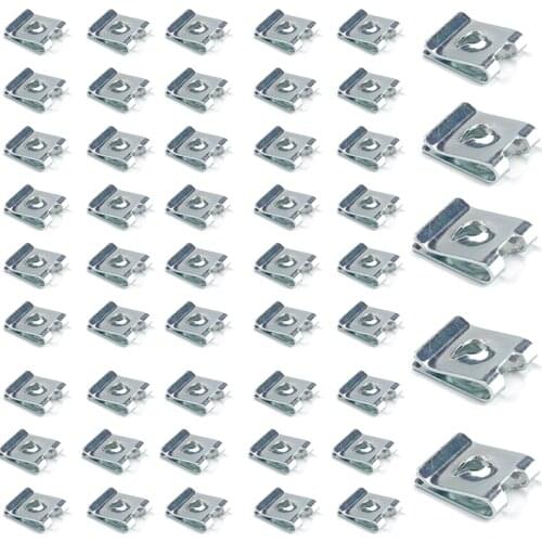 50PCS Rustproof Speed Fasteners U Nuts Self Tapping Screw Spire Auto Captive Nut Clip Interior Trim Panels for Motor Vehicles
