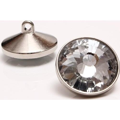 550PCS/LOT) 25MM Flat Top DIY Clear Crystal Buttons