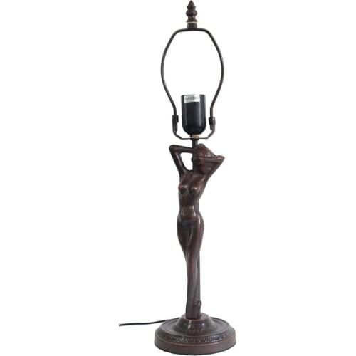 Art Deco Lady FigurineTable Lamp Base Only Suitable for 12 inch(30cm) Lampshade 1 E27/E26 Bulb Holder