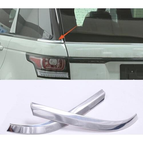 Car Accessories Aluminum Alloy For Land Rang Rover Sport 2014-2018 Back Lower Window Curved Strip Trim 2 pcs