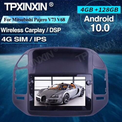 For Mitsubishi Pajero V73V68 2008-2011 Android Car Radio 4+128G Car Multimedia Player Radio Car GPS Navigtion Wireless Carplay