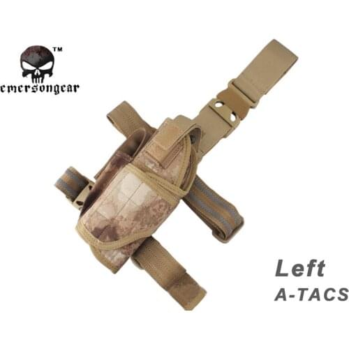 EmersonGear Tornado Universal Tactical Thigh Holster Combat Molle Holster For All Pistol EM6202 A-TACS