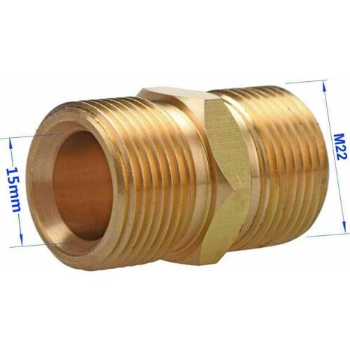 M22/15 Mm To Male Adaptor Power Pressure Washer Pump Hose Outlet Solid Brass For Screw Fittings Karcher Other Brands