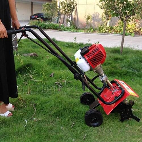 Small Gasoline Rotary Tiller Multifunction Home Vegetable Garden Orchard Dig Weeding Dig Hoeing Machine Micro Tillage Machine
