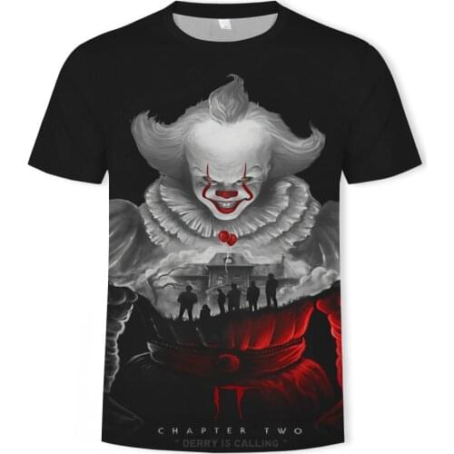 2021 new summer fashion mens T-shirt horror zombie breathable short-sleeved 3d printed pattern T-shirt Harajuku T-shirt