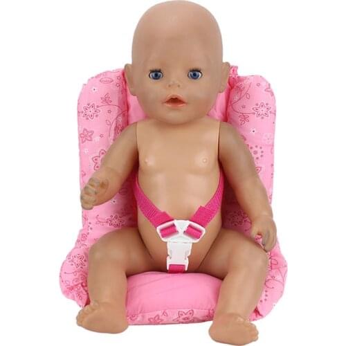 New Car Safety seat cotton Seat Fit For 43cm Dolls Baby Reborn Accessories，Dolls are not included