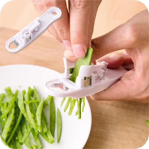 New French Style Green Bean Vegetable Runner Slicer Cutter Stringer Remover Peeler Kitchen Tool E2S